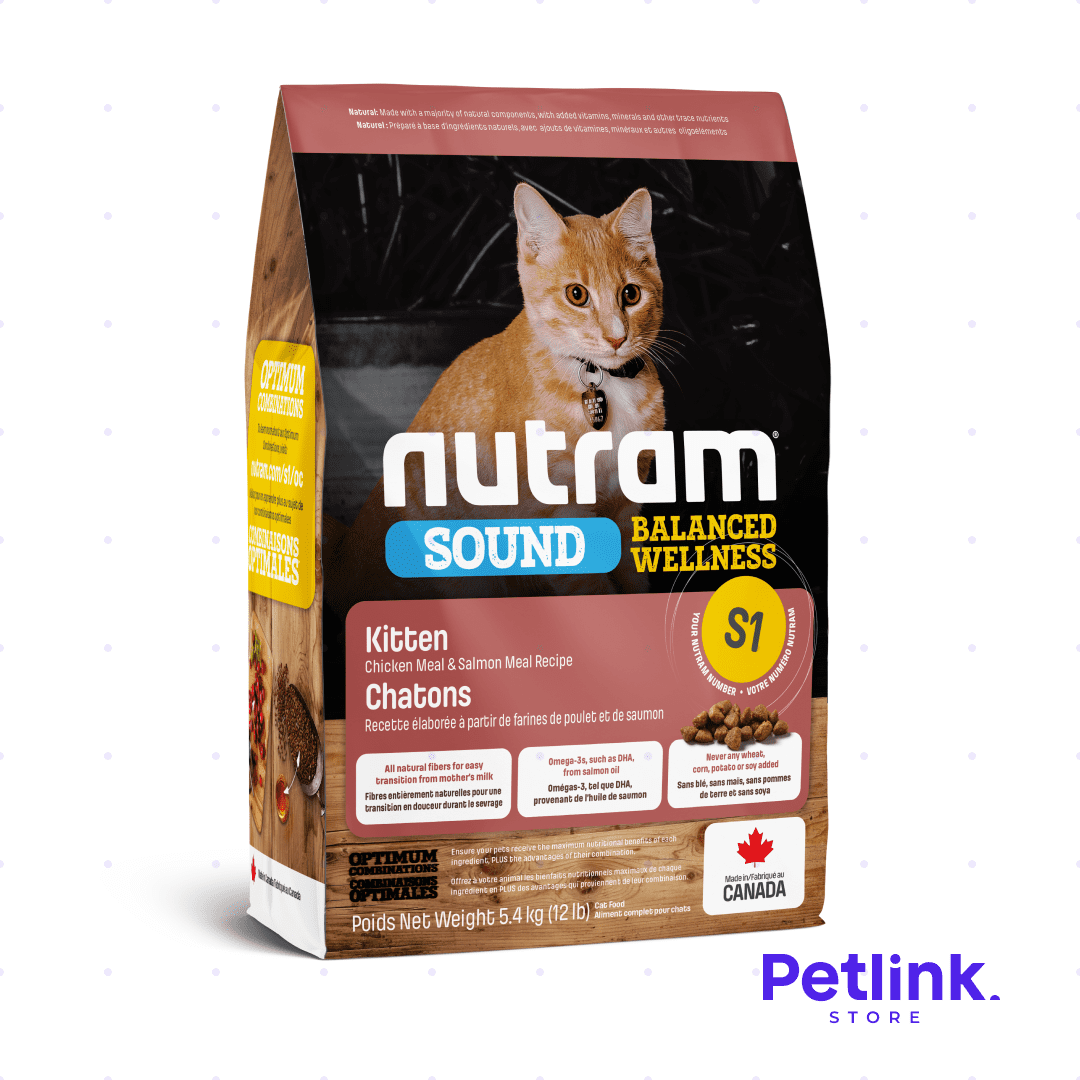 NUTRAM SOUND S1 ALIMENTO SECO GATO CACHORRO FORMULA POLLO Y SALMON BOLSA 5.4 KILOS