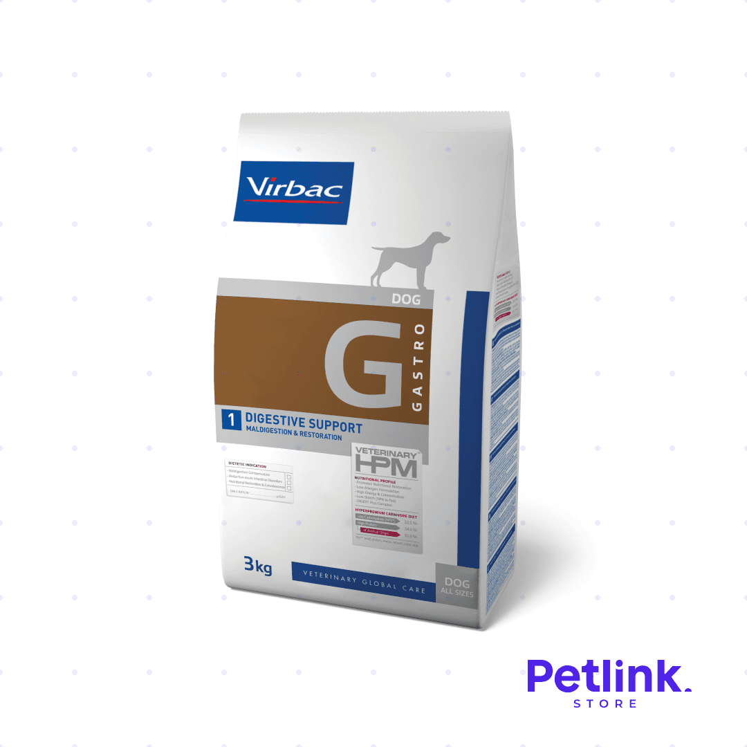 VIRBAC HPM ALIMENTO SECO PERRO TODAS LAS RAZAS GASTROINTESTINAL TRASTORNOS DIGESTIVOS BOLSA 3 KILOS