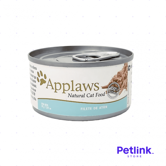 APPLAWS ALIMENTO HUMEDO PARA GATO RECETA FILETE DE ATUN EN LATA 70 GRAMOS