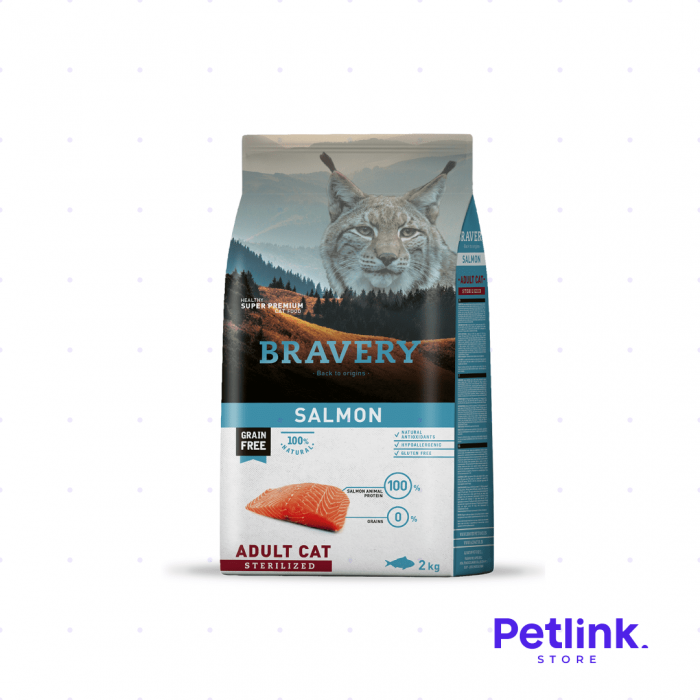 BRAVERY ALIMENTO SECO GATO ADULTO ESTERILIZADO RECETA SALMON 2KG