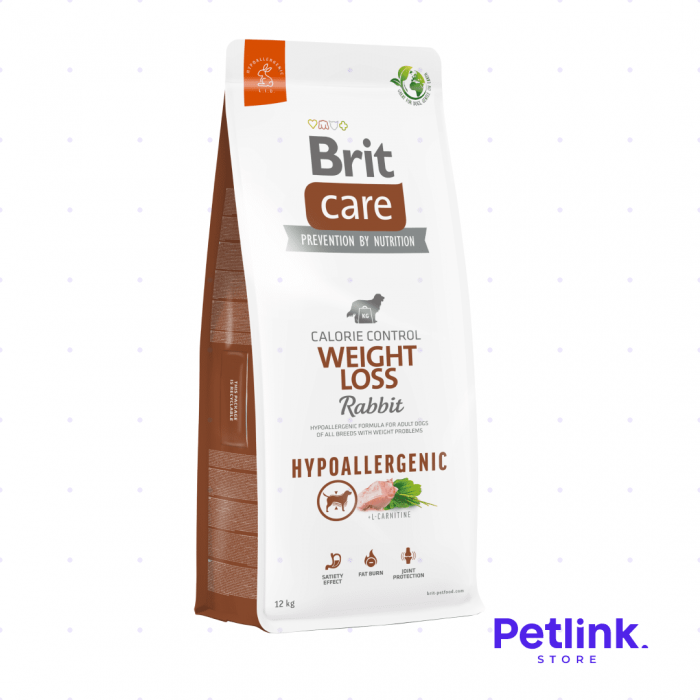 BRIT CARE ALIMENTO SECO WEIGHT LOSS HIPOALERGENICO PERRO ADULTO TODAS LAS RAZAS FORMULA CONEJO 12 KILOS