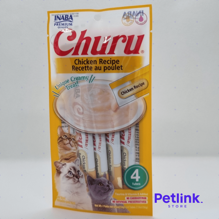 CHURU SNACK HUMEDO PARA GATOS SABOR POLLO