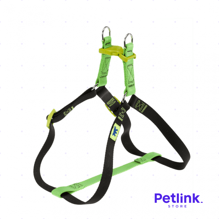 FERPLAST ARNES DE NYLON PARA PERRO RAZA PEQUENA MODELO EASY COLOURS COLOR VERDE CON NEGRO