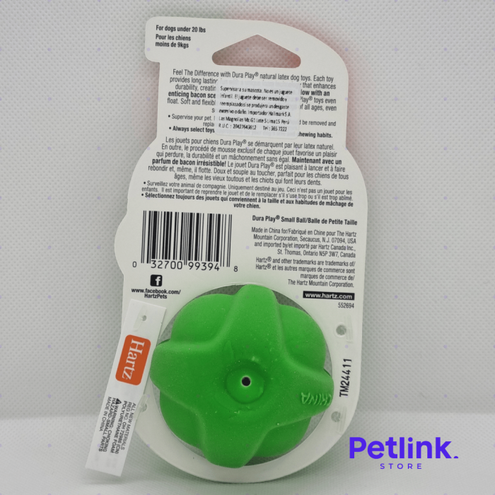 HARTZ DURAPLAY PELOTA DE JUGUETE PARA PERRO MINIATURA Y PEQUEÑO