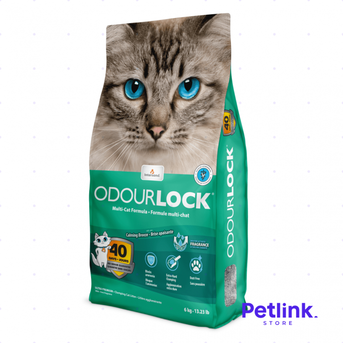 INTERSAND ODOUR LOCK ARENA PARA GATO CON BLOQUEO DE OLOR AROMA BRISA RELAJANTE BOLSA 6 KILOS