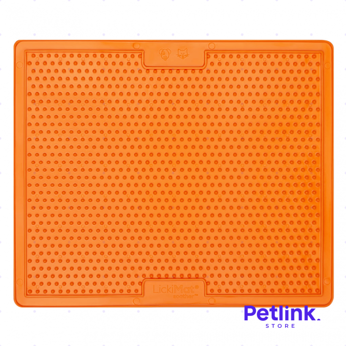 LICKIMAT PLATO ALIMENTADOR LENTO PARA PERROS MODELO SOOTHER EXTRA LARGE COLOR NARANJA