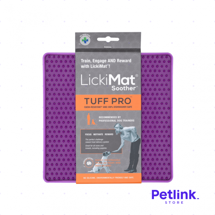 LICKIMAT PLATO ALIMENTADOR LENTO PARA PERROS MODELO SOOTHER TUFF PRO COLOR MORADO