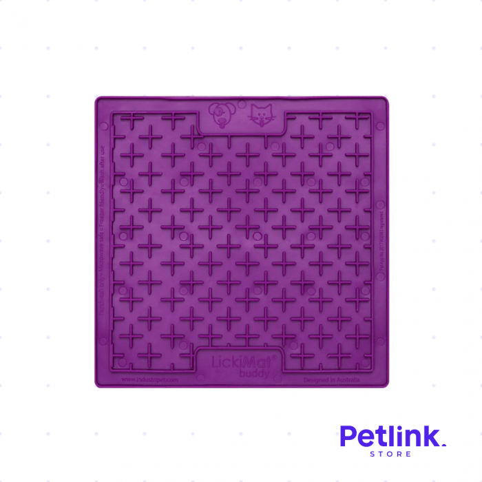 LICKIMAT PLATO ALIMENTADOR LENTO PARA PERROS MODELO BUDDY COLOR MORADO