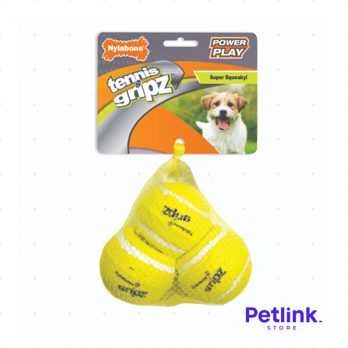 NYLABONE JUGUETE MODELO PELOTA DE TENIS PARA PERRO PEQUENO 3 UNIDADES